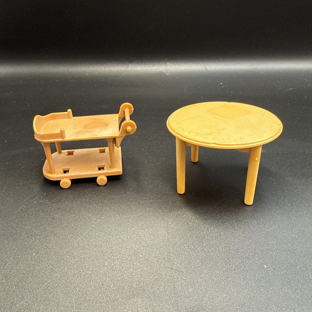 Calico Critters 1:16 Mini Tea Cart, Table Faux Wood‎ Epoch Sylvanian